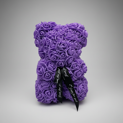 Oso de Rosas Regalo para el Día de la Madre Decoración de Osito con Flores Artificiales