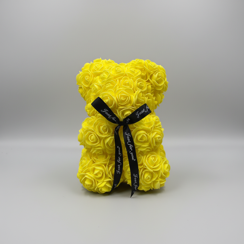 Oso de Rosas Regalo para el Día de la Madre Decoración de Osito con Flores Artificiales