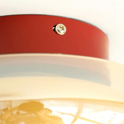 Lámpara de techo empotrada de vidrio retro June | Lámpara LED de interior