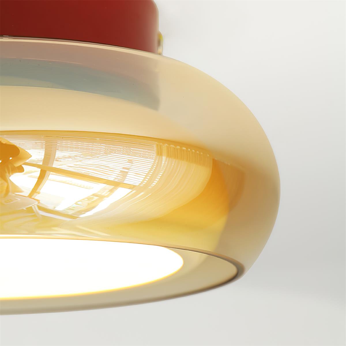 Lámpara de techo empotrada de vidrio retro June | Lámpara LED de interior