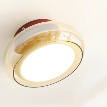 Lámpara de techo empotrada de vidrio retro June | Lámpara LED de interior