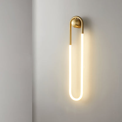מנורת קיר מודרנית LED | מנורת קיר מינימליסטית פליז ושחור