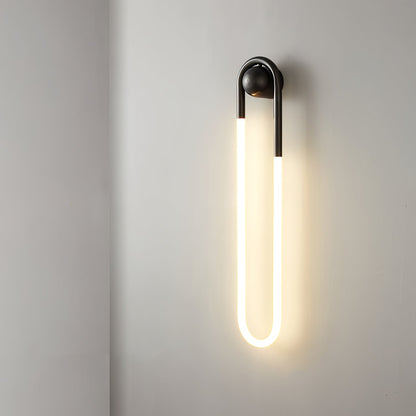 מנורת קיר מודרנית LED | מנורת קיר מינימליסטית פליז ושחור