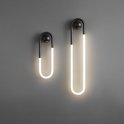 מנורת קיר מודרנית LED | מנורת קיר מינימליסטית פליז ושחור