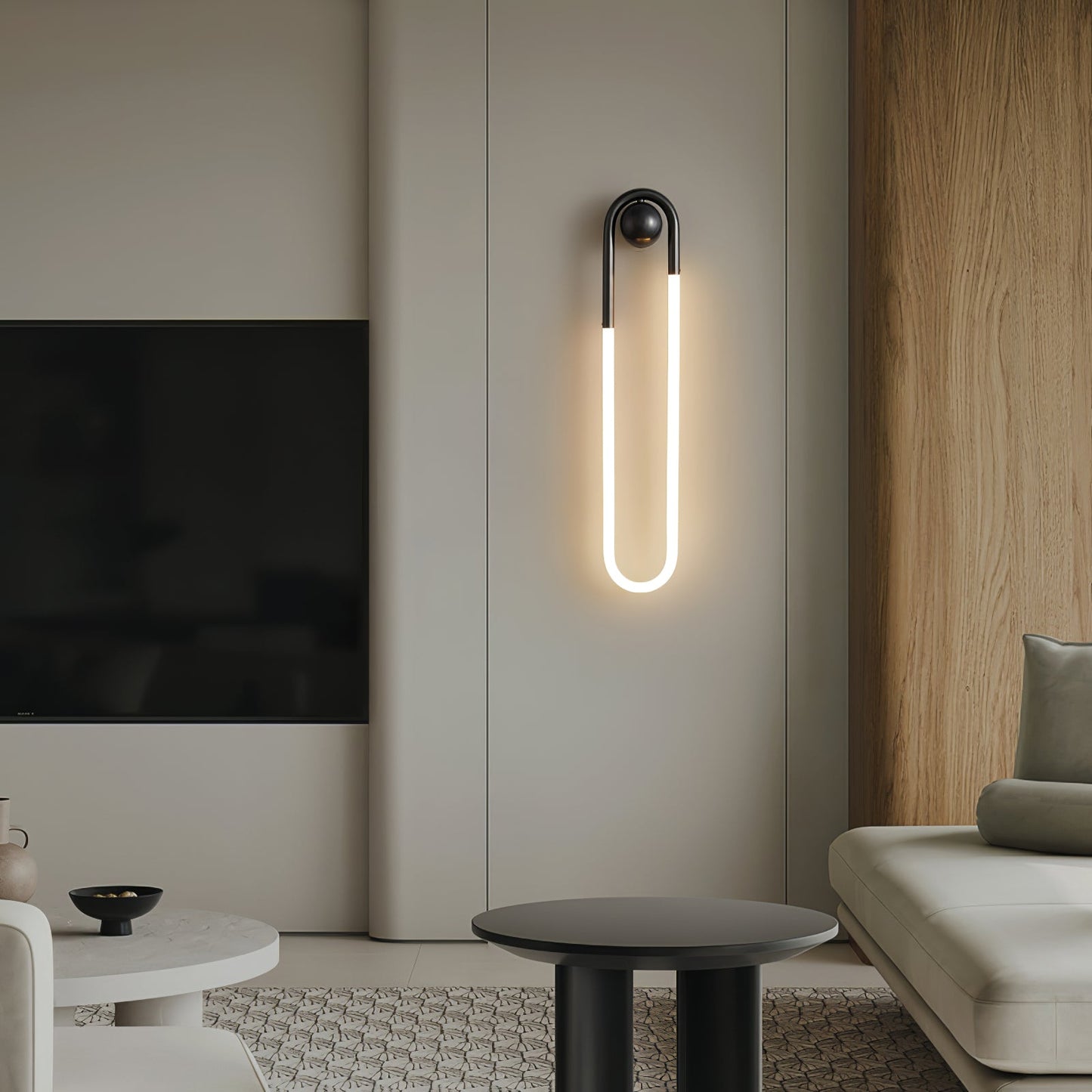מנורת קיר מודרנית LED | מנורת קיר מינימליסטית פליז ושחור