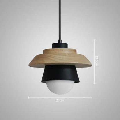 Candeeiro Suspenso em Madeira Nórdica | Design Colorido Macaron