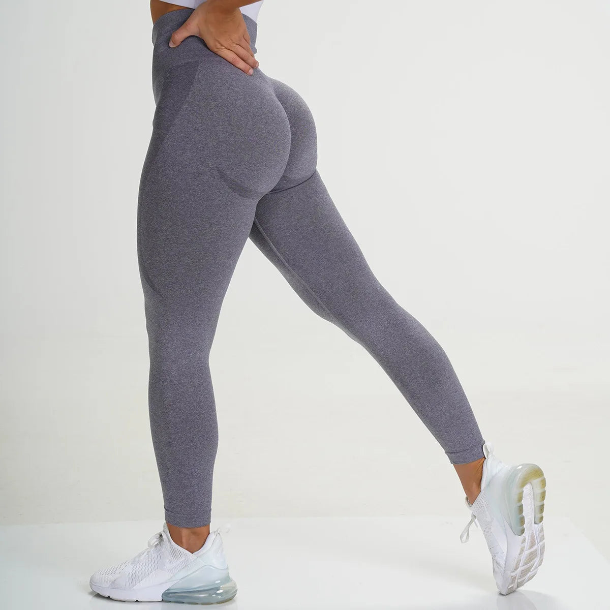 Leggings de cintura alta para pickleball, pantalones de yoga sin costuras y elásticos
