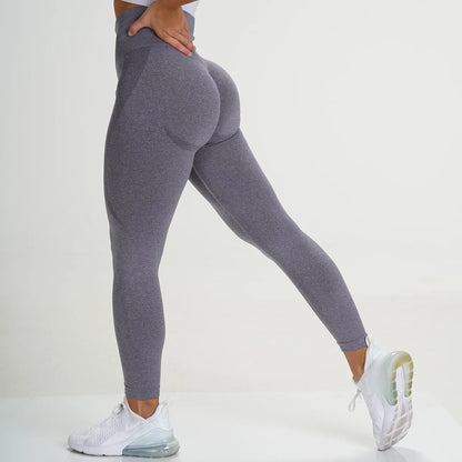 Leggings de cintura alta para pickleball, pantalones de yoga sin costuras y elásticos
