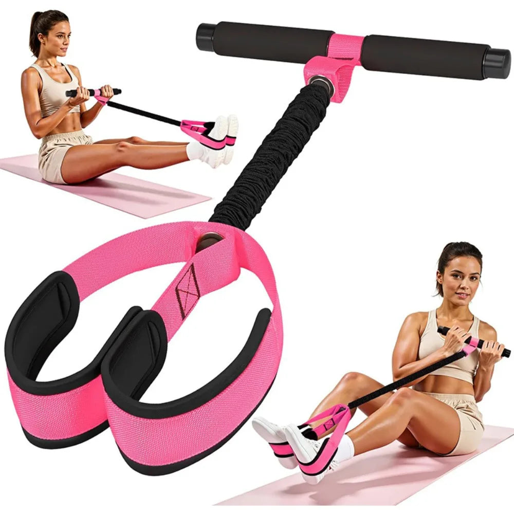 Rodillo abdominal con banda de resistencia para entrenamiento de núcleo y fitness