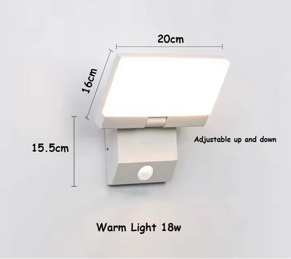 LumiFold Lampă de Perete pentru Exterior | IP65 Rezistent la Apă și Opțiune cu Senzor de Mișcare