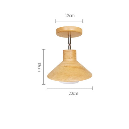 NordicWood Ceiling Lamp | Natural Timber Cone Design