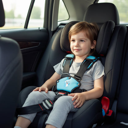 Seggiolino Auto Portatile per Bambini con Gilet, Facile da Installare, Vestibilità Sicura