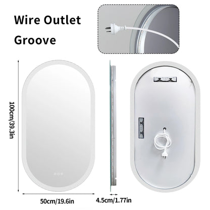 LumoOval | Oval LED Bathroom Mirror | Anti-Fog & Dimmable Backlit Design