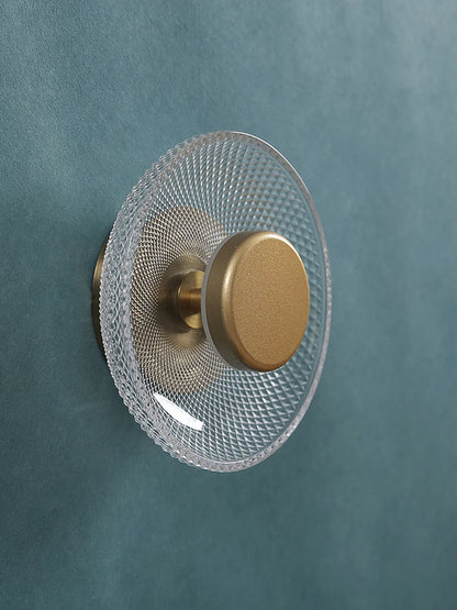 Moderne farbige Glas-Wandlampe | Strukturierte LED-Scheibenleuchte