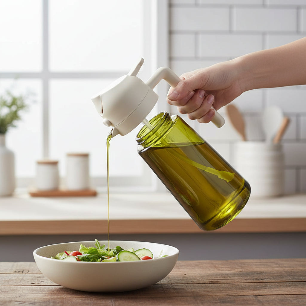 Dispenser di Olio in Vetro Spruzzatore per Olio d'Oliva da Cucina