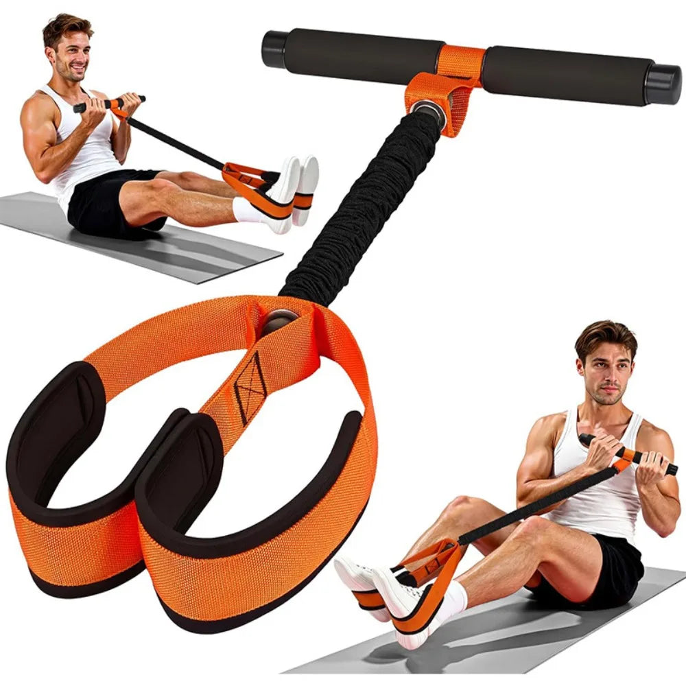 Rodillo abdominal con banda de resistencia para entrenamiento de núcleo y fitness