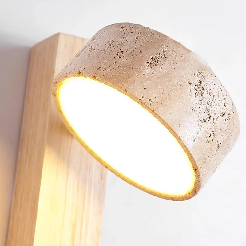 Lampada da parete Éclat | Luce per testiera in stile wabi-sabi francese con interruttore a tirante