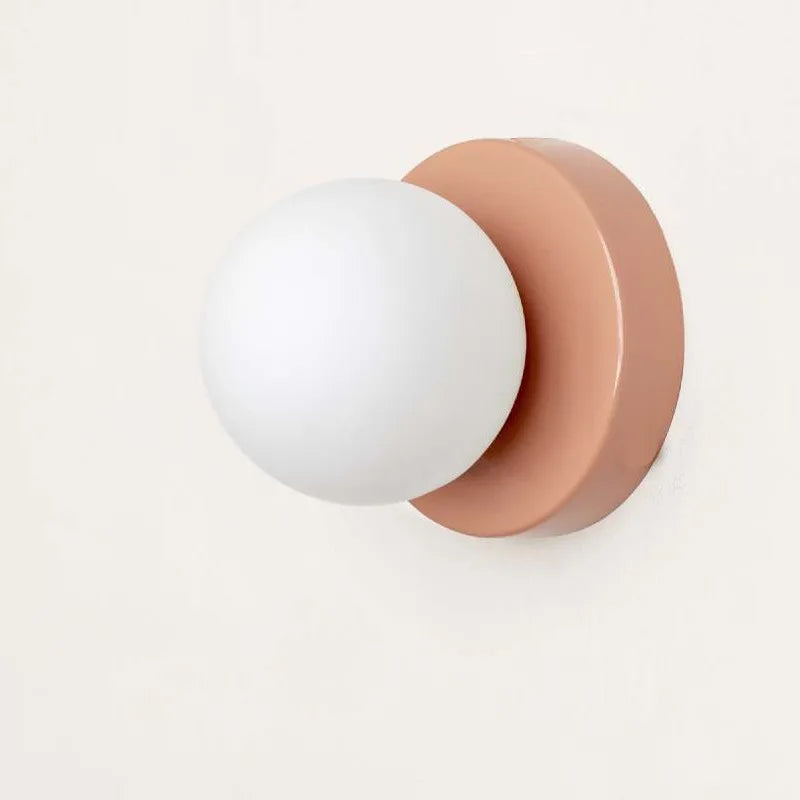 Macaron LED Væglampe | Moderne Farvet Glas Væglampe