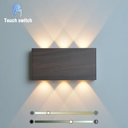 Lume da Parete Ricaricabile LumiBlock | Design Minimalista Effetto Legno