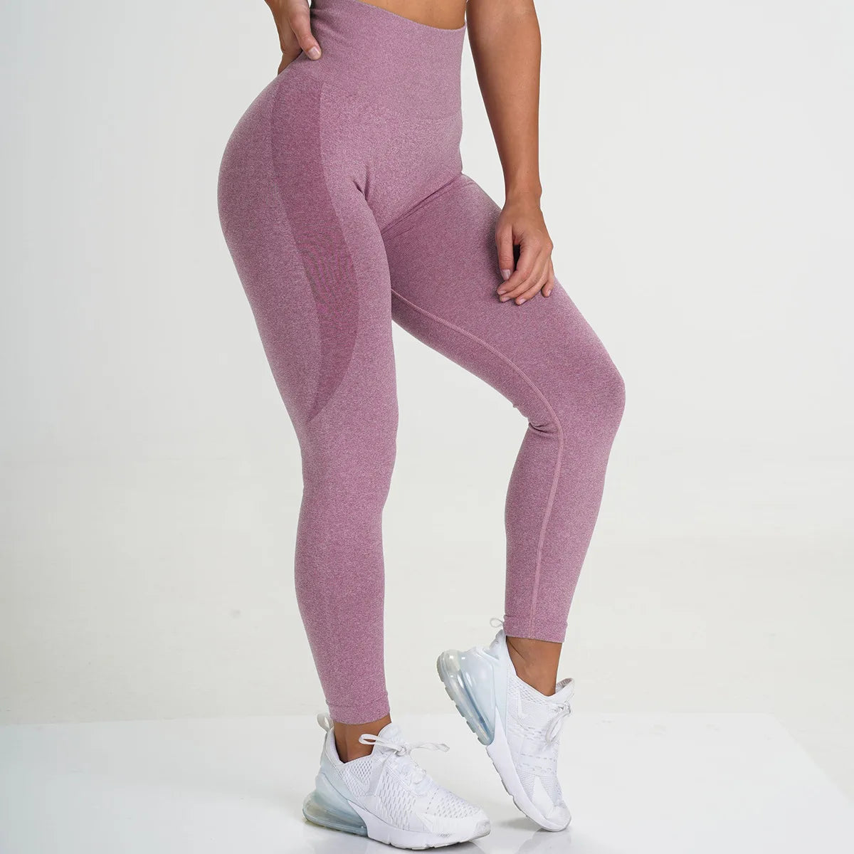 Leggings de cintura alta para pickleball, pantalones de yoga sin costuras y elásticos