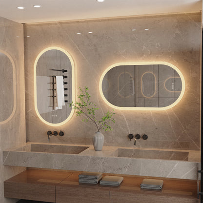 LumoOval | Oval LED Bathroom Mirror | Anti-Fog & Dimmable Backlit Design