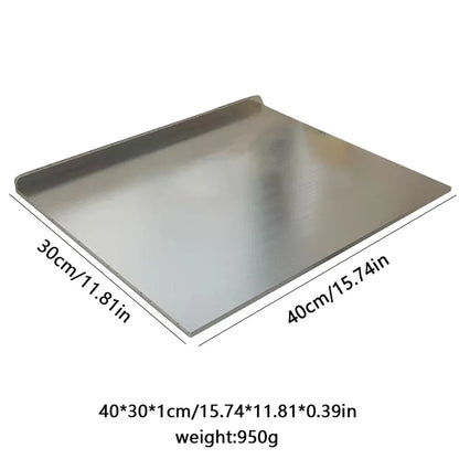 Tagliere in Acciaio Inossidabile | Pannello Doppia Faccia per Taglio e Impasto – Utensile da Cucina Resistente