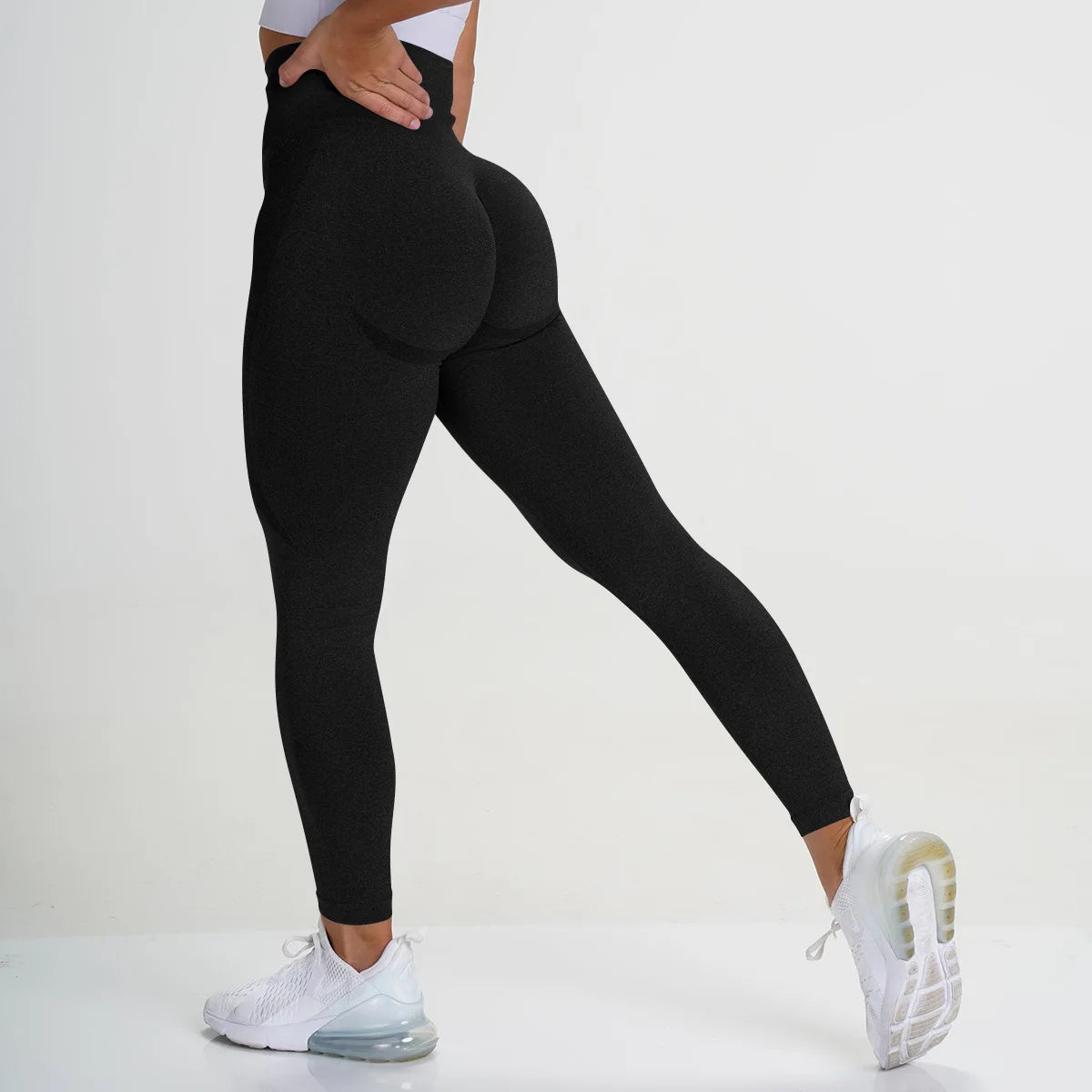 Leggings de cintura alta para pickleball, pantalones de yoga sin costuras y elásticos