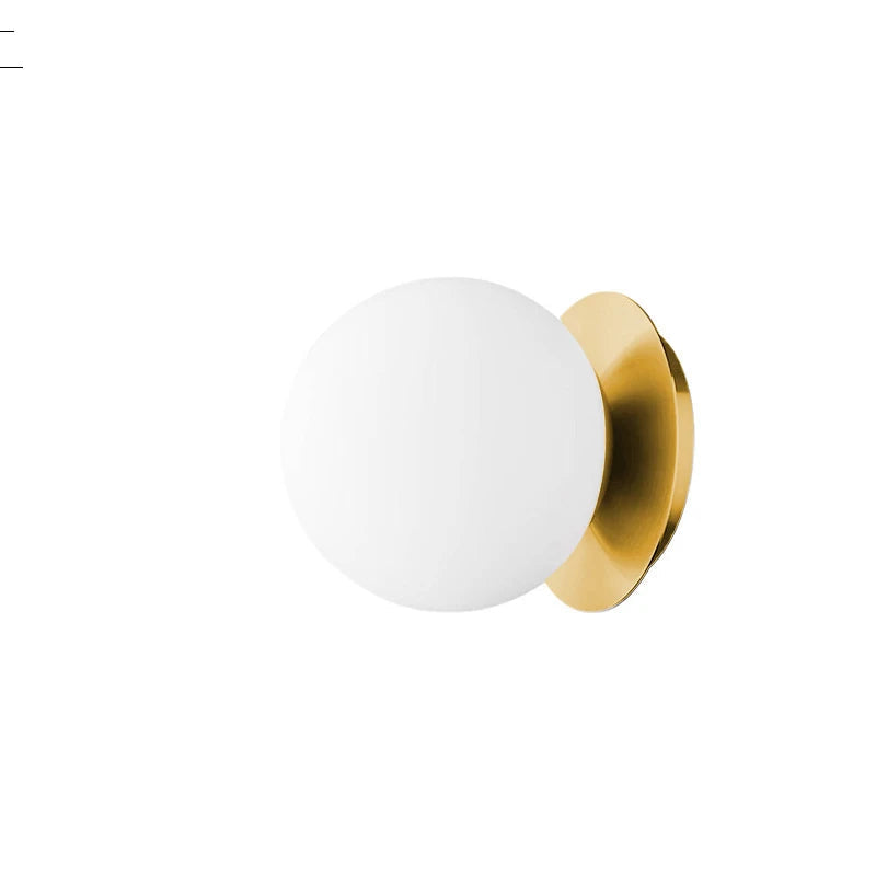 Lampada da parete in vetro Nordic Globe | Luce minimalista moderna per bagno e camera da letto
