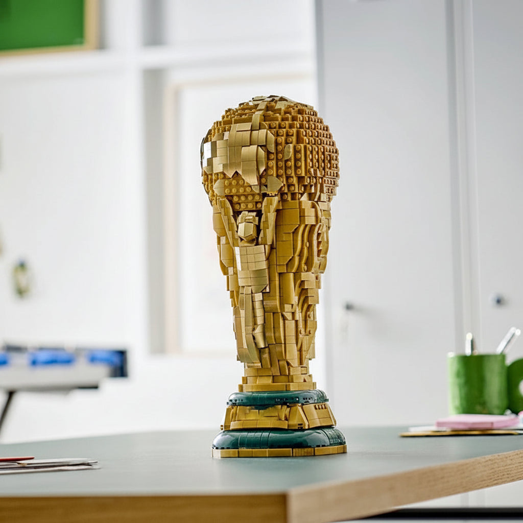 Trophäen-Dekor Weltmeisterschaft Fußball Gold Kunststoff Auszeichnung Display
