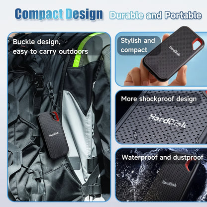 Hard disk extern portabil SSD USB C viteză mare stocare compactă