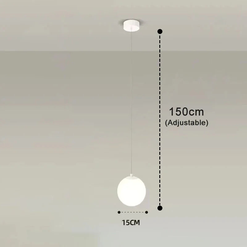 Lampada a sospensione Luna | Design nordico moderno con globo in vetro