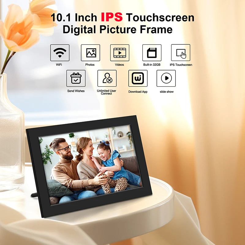 Memora | Moldura Digital WiFi para Fotografias | Ecrã Tátil IPS HD, 32GB