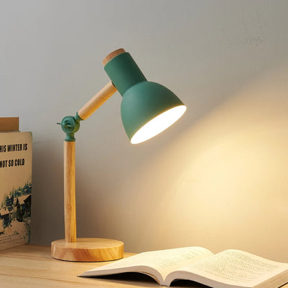 Lampada da scrivania in legno nordico | Lampada da tavolo moderna regolabile