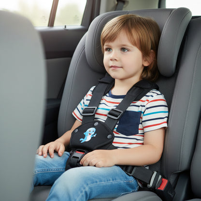 Seggiolino Auto Portatile per Bambini con Gilet, Facile da Installare, Vestibilità Sicura