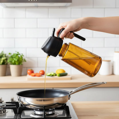 Dispenser di Olio in Vetro Spruzzatore per Olio d'Oliva da Cucina