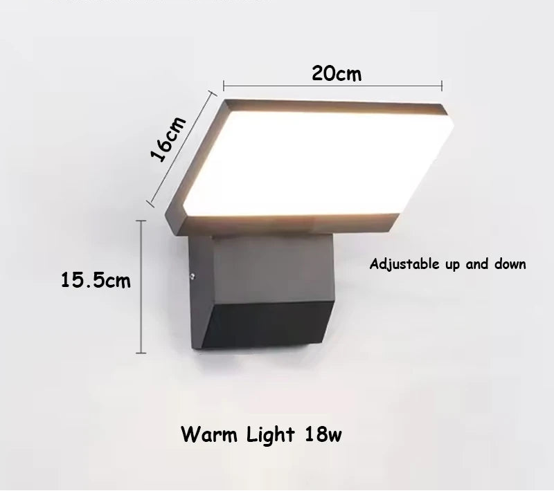 LumiFold Lampă de Perete pentru Exterior | IP65 Rezistent la Apă și Opțiune cu Senzor de Mișcare
