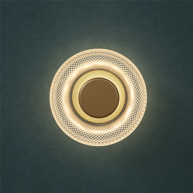 Moderne farbige Glas-Wandlampe | Strukturierte LED-Scheibenleuchte