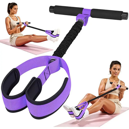 Rodillo abdominal con banda de resistencia para entrenamiento de núcleo y fitness