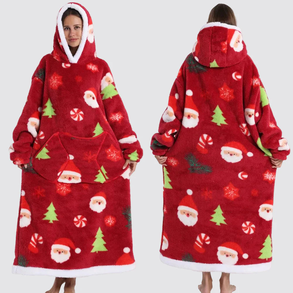 Fleece Oversized Hoodie Gezellige Stijlvolle Slaapzak Hoodie - Image 26