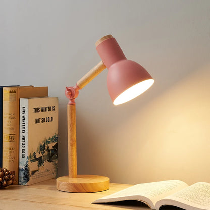 Lampada da scrivania in legno nordico | Lampada da tavolo moderna regolabile
