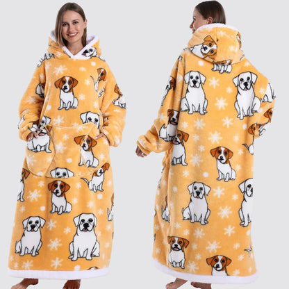 Fleece Oversized Hoodie Gezellige Stijlvolle Slaapzak Hoodie - Image 34