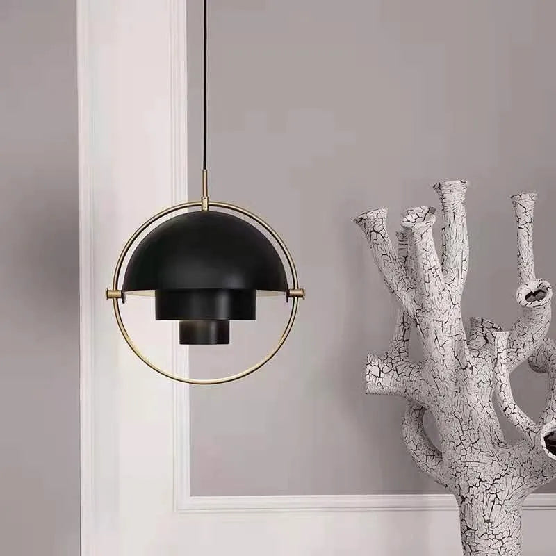 Lampada a sospensione nordica moderna | Lampada scultorea in metallo