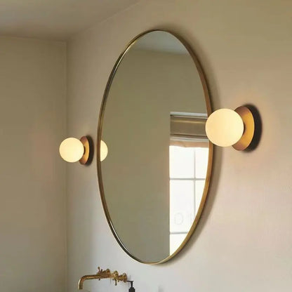 Lampada da parete in vetro Nordic Globe | Luce minimalista moderna per bagno e camera da letto