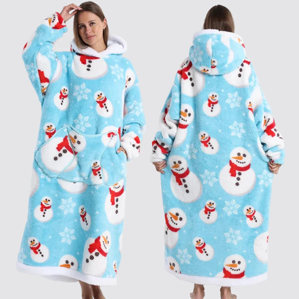 Fleece Oversized Hoodie Gezellige Stijlvolle Slaapzak Hoodie - Image 30