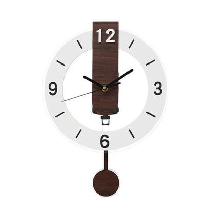 Orologio da Parete Minimalista a Pendolo | Design Moderno in Acrilico e Legno
