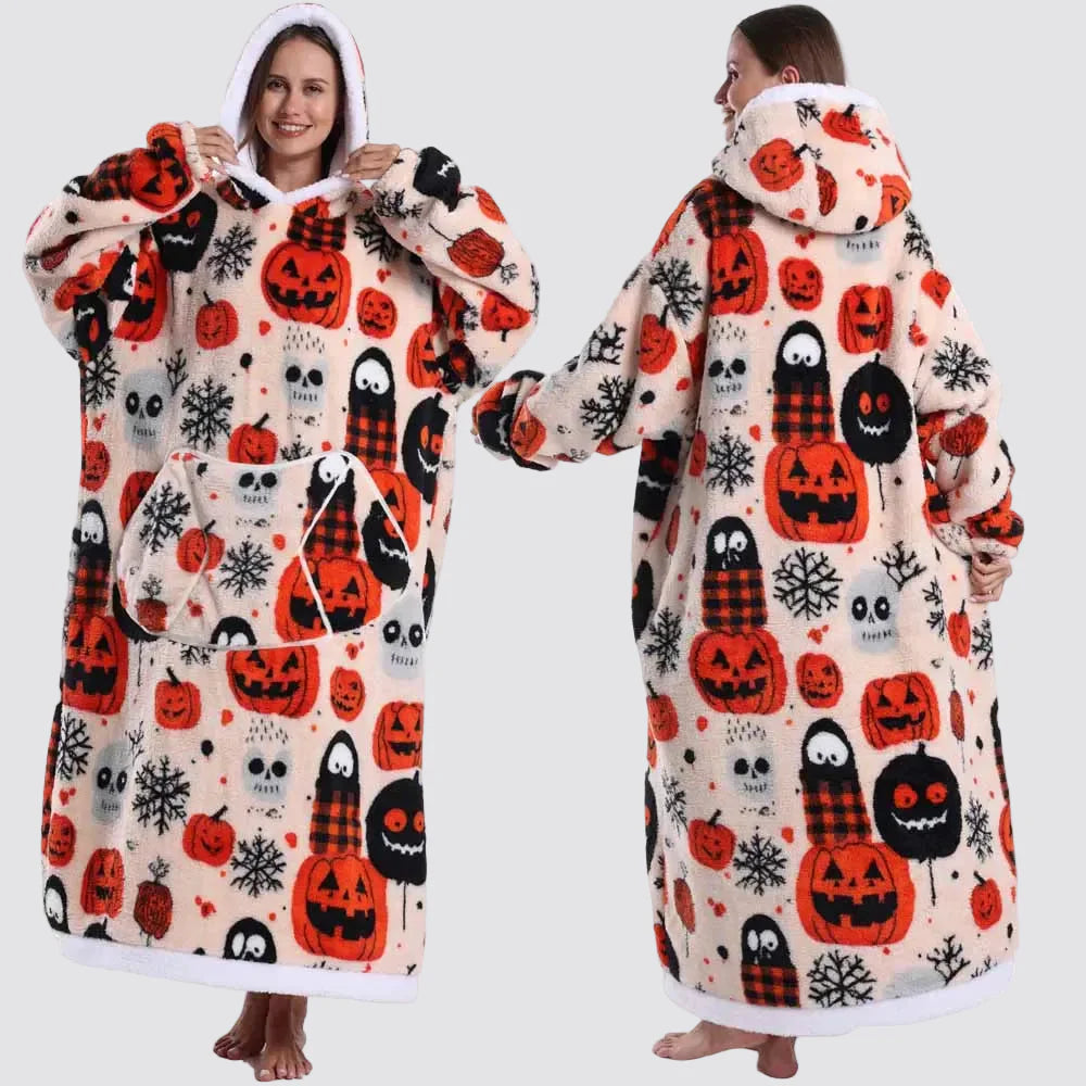 Fleece Oversized Hoodie Gezellige Stijlvolle Slaapzak Hoodie - Image 5