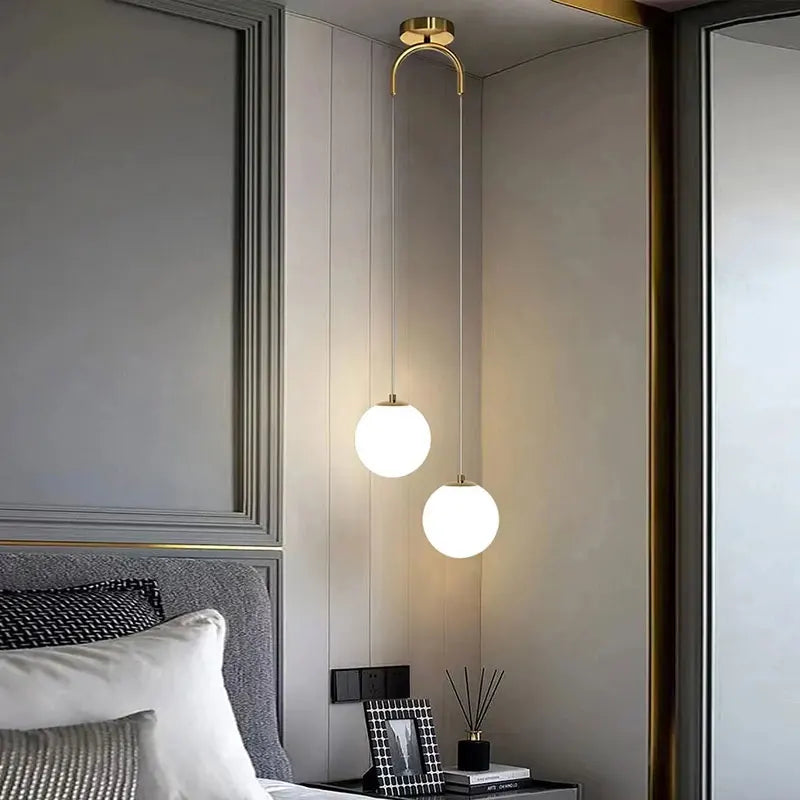 Lampada a sospensione Luna | Design nordico moderno con globo in vetro