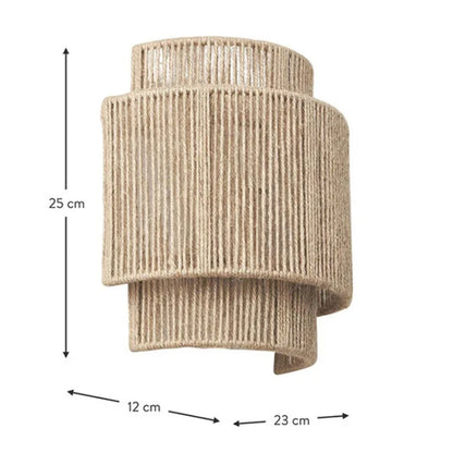 RattanGlow | Handgewebte Rattan-Wandlampe
