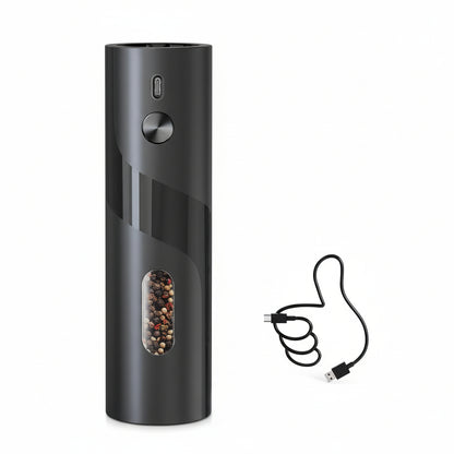 Conjunto de Moinhos Elétricos de Sal e Pimenta USB Recarregável Base de Carregamento ProMax