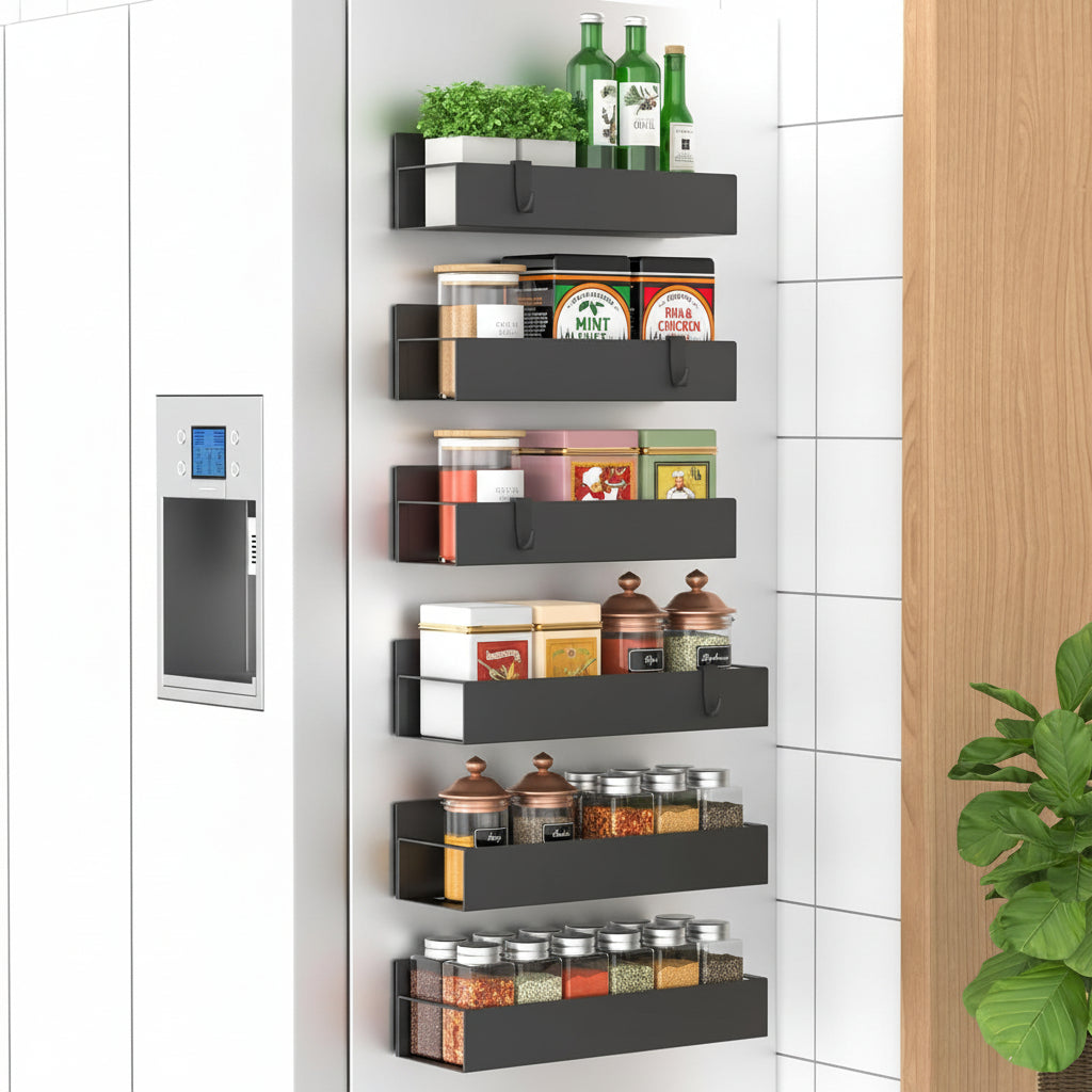 Set di portaspezie magnetico per frigorifero Organizzatore da cucina per conservazione